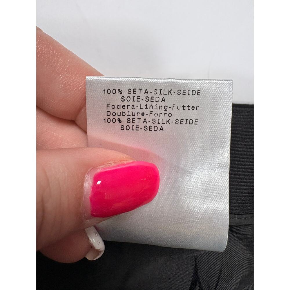 Quiet Luxury Giorgio Armani 100% Silk Wide Leg Black Pants Made Italy 50 US 14 - Picture 12 of 12